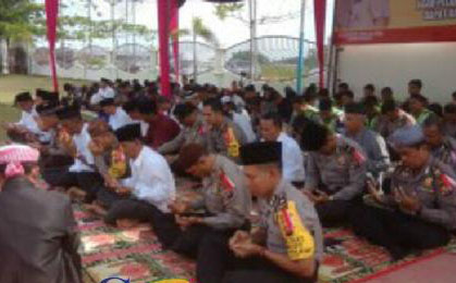 Agar Pilkada Pelalawan Aman dan Kondusif, Polres Gelar Istighosah dan Doa Bersama