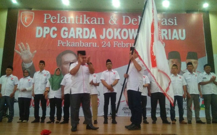 Disaksikan Mantan Ketua KPK Antasari Azhar Garda Jokowi se Riau Dilantik