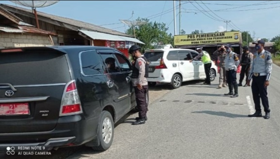 Peniadaan Mudik Lebaran 2021, Polda Riau Dirikan 58 Pos Penyekatan.