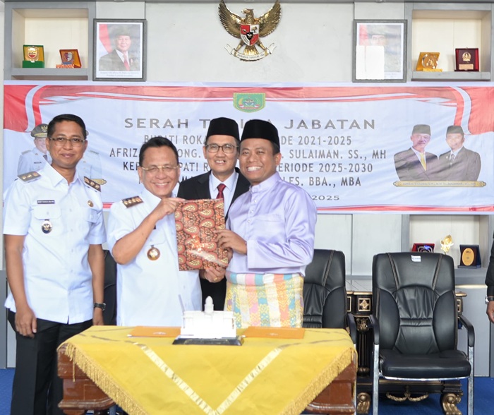 Minus Afrizal Sintong, Sertijab Bupati dan Wakil Bupati Rokan Hilir Berlangsung Hikmat