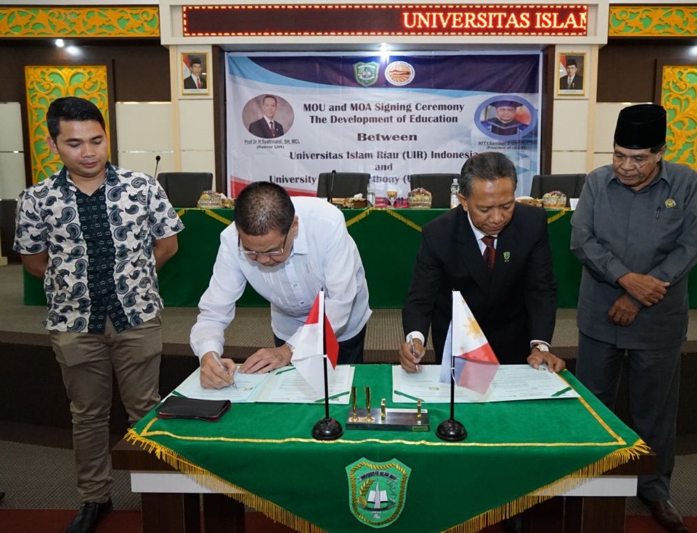 Presiden of University of Saint Anthony Philipina  Ingin Belajar dari UIR Mengelola Pendidikan