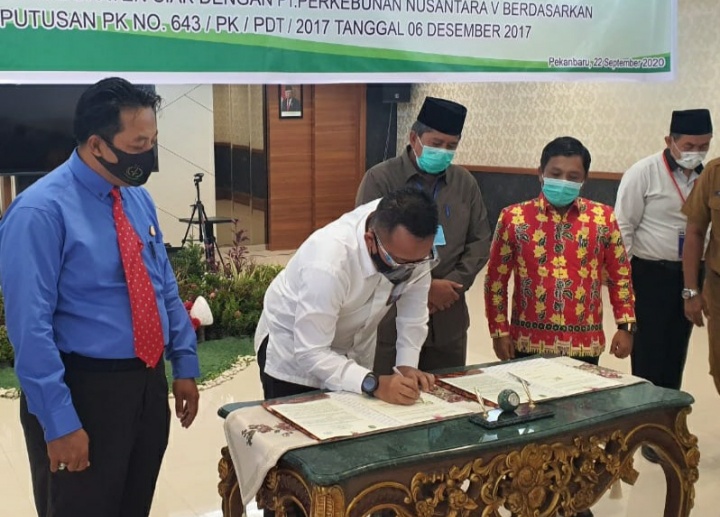 Pemkab Siak-PTPN V Capai Kesepakatan  Pembayaran Prefinancing Sebesar Rp33,2 Miliar