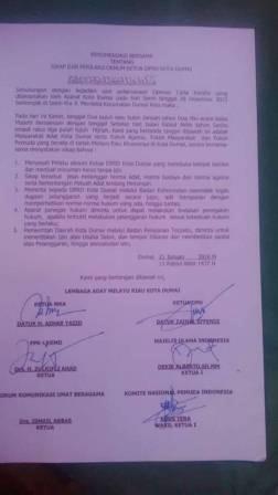 Ini Sikap LAM Riau Dumai dan Organisasi Lainnya Terhadap Ketua DPRD Dumai