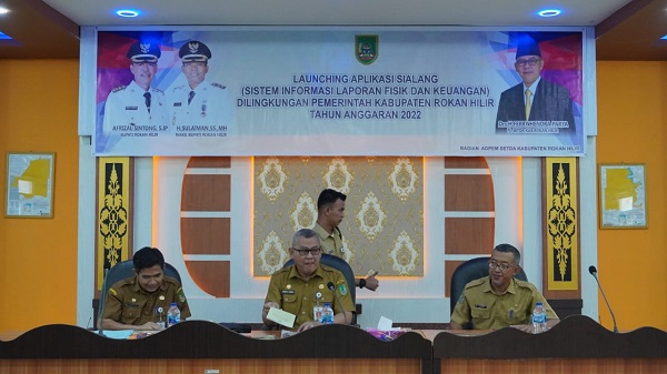 Wujud Transparansi Keuangan, Pemkab Rohil Launching Aplikasi Sialang