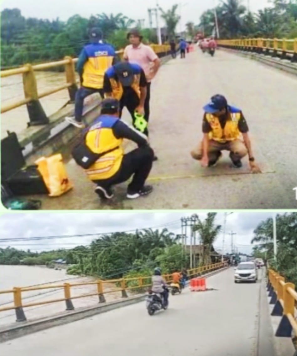 Dinas PUPRPKPP Datangkan Tim BGTS Cek Jembatan Sei Rokan Kiri