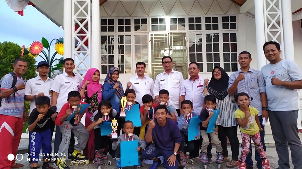 Kebanggaan Bupati Rohil Kepada Atlit Sepatu Roda