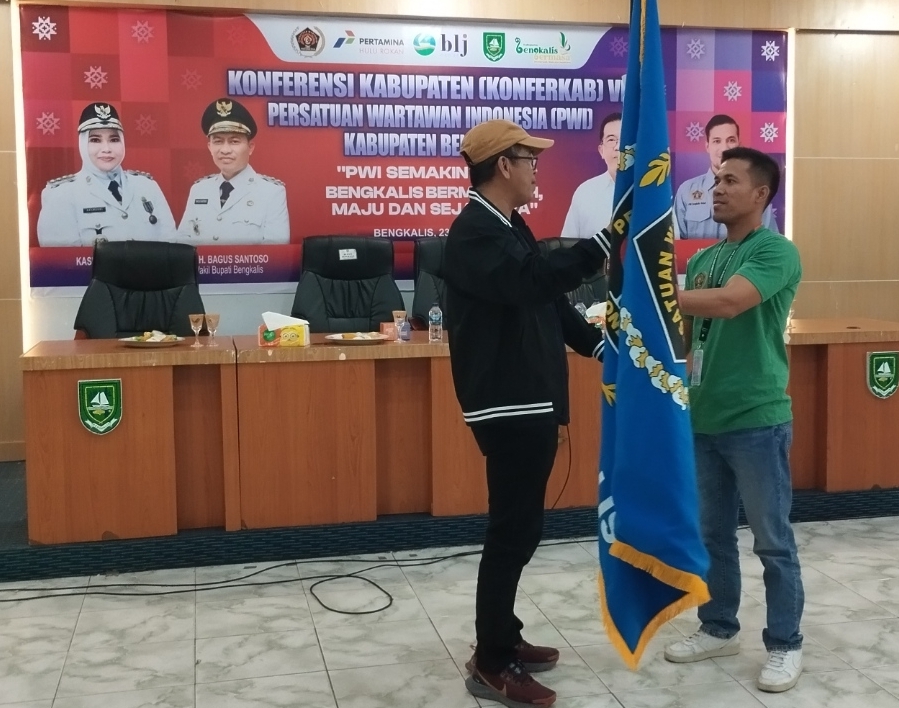 Konferkab VI PWI Bengkalis, Adi Putra Kembali Terpilih Ketua Periode 2024-2027