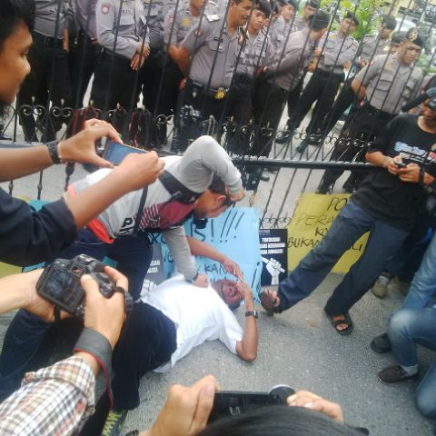 Demo Di Polda Riau Terkait Kekerasan, Ansari Kadir Justru Rendahkan Profesi Wartawan di Rohil