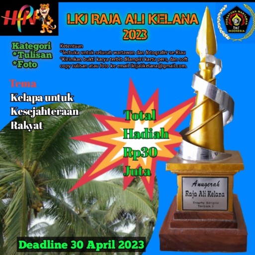 Deadline 30 April 2023, LKJ Raja Ali Kelana Berhadiah Rp30 Juta, Ini Persyaratannya