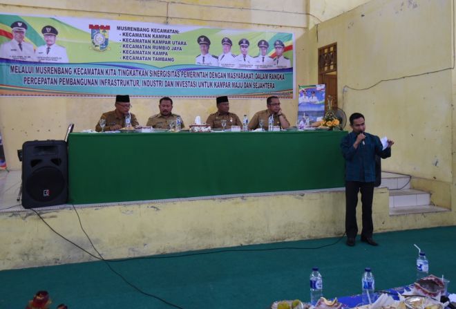 Wabup Catur Sugeng Buka Musrenbang 5 Kecamatan di Kantor Camat Kampar