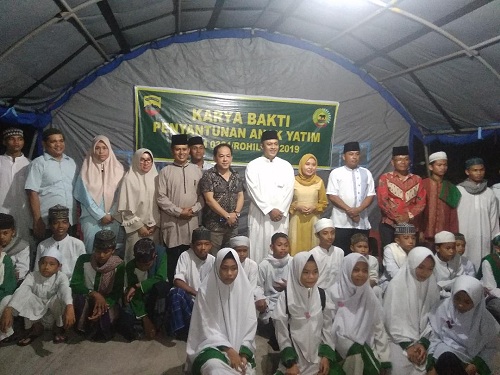 Kodim 0321/Rohil Buka Pusa Bersama Dengan Anak Yatim