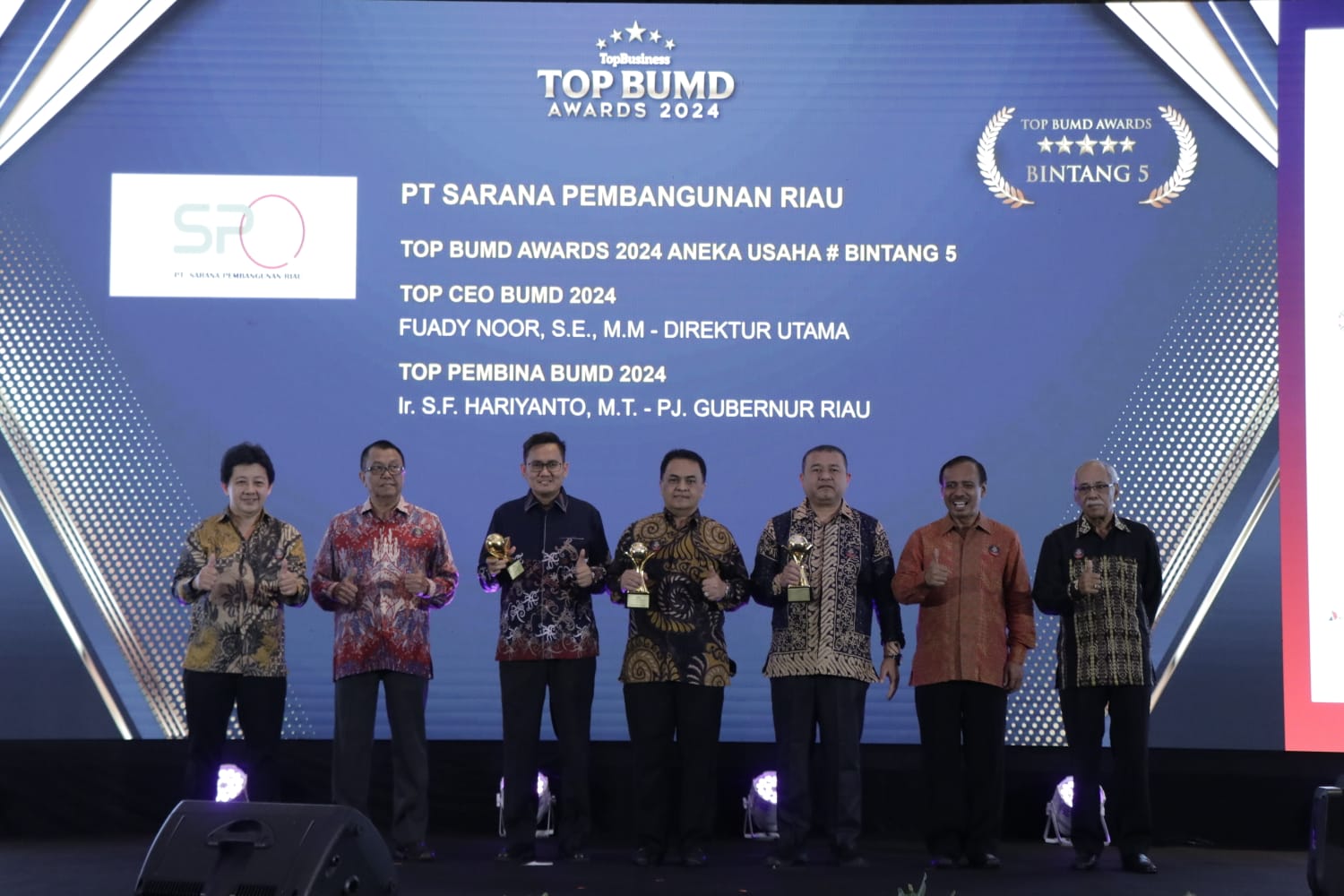 PT SPR Kambali Raih Penghargaan TOP BUMD Awards 2024