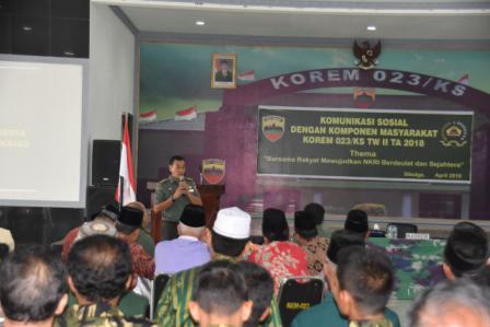 Korem 023/KS Gelar Komsos Dengan Masyarakat Sibolga-Tapteng.
