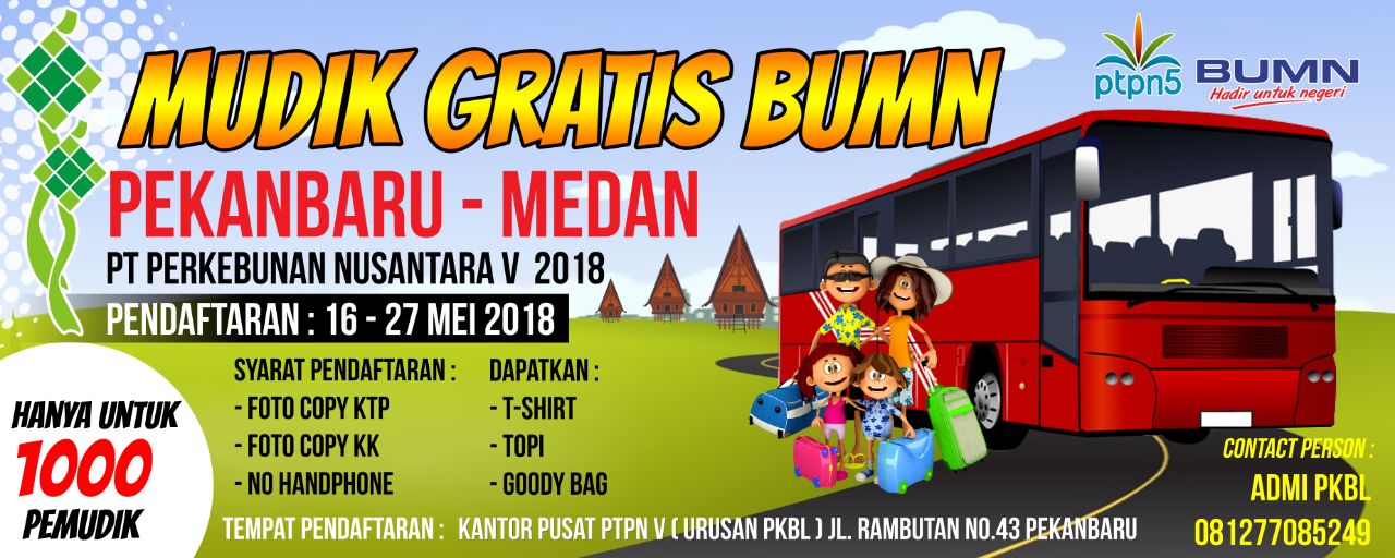 1000 Kursi Mudik Gratis Dari PTPN V