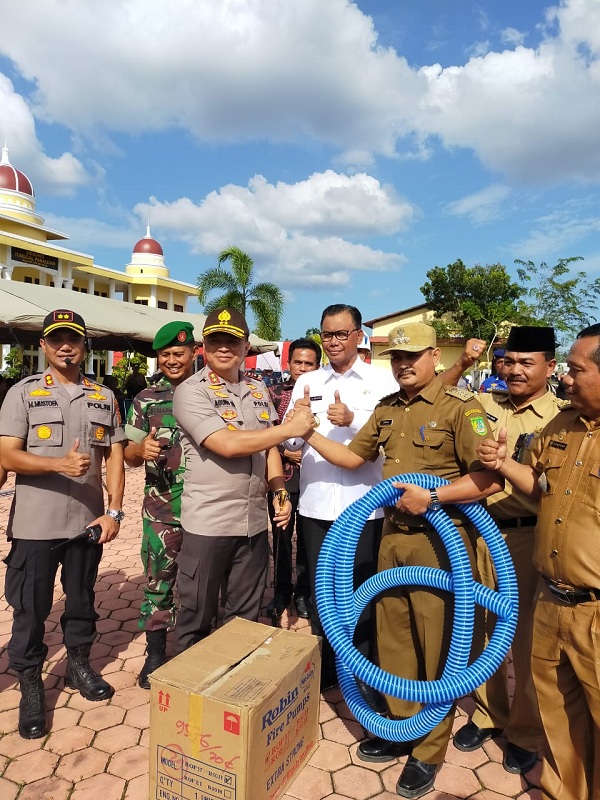 Sinergitas Kepolisian dan Pemkab Rohil Dalam Menanggulangi Karhutla