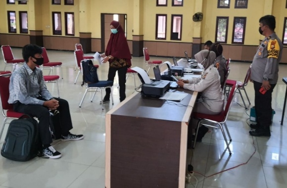 Kabag Sumda Pimpin Pelaksanaan Penerimaan Calon Anggota Polri