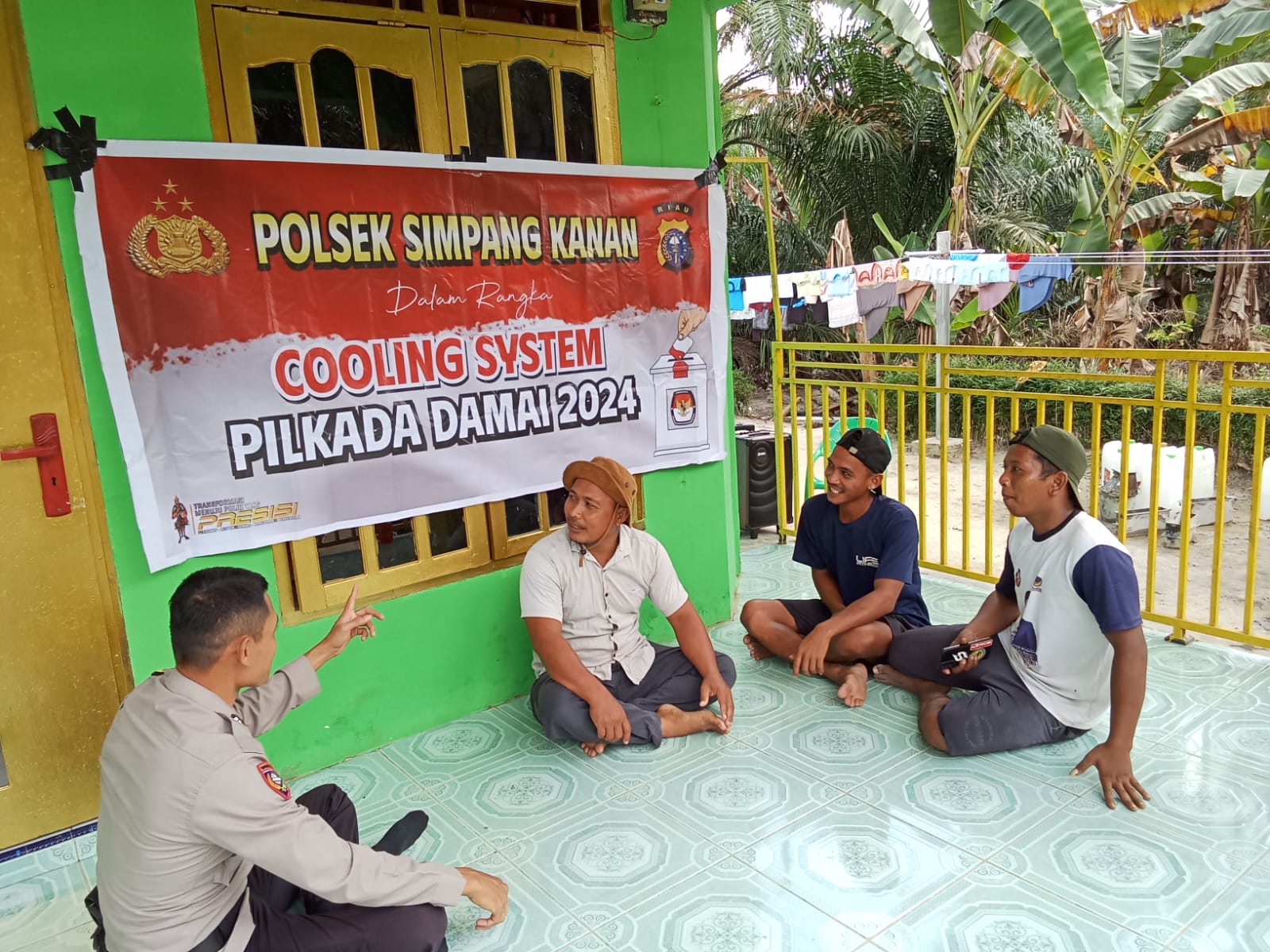 Polsek Simpang Kanan Cooling System Masyarakat Bagan Nibung Pasca Pelaksanaan Pilkada Serentak