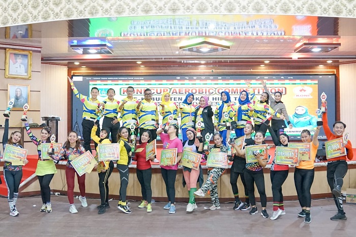 Dibuka Bupati, Ratusan Peserta Ikuti Koni Cup Aerobic Kompetition se-Kabupaten Rohil 