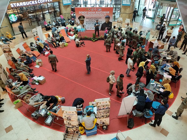 PWI Riau Berhasil Kumpulkan 96 Kantong Darah Sempena HPN 2021