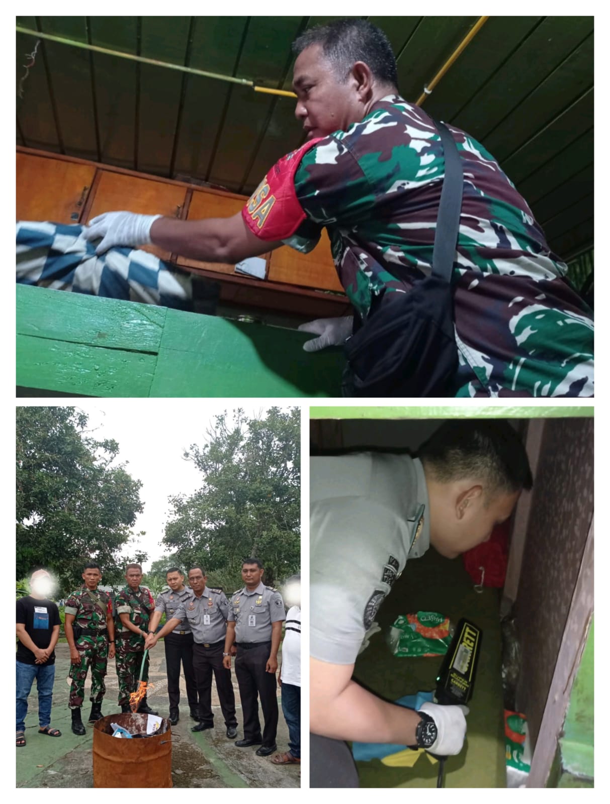 Gandeng Personel TNI,  Lapas Geledah Blok Hunian Warga Binaan  