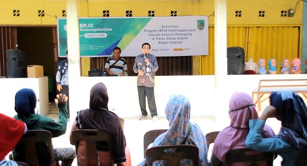 100 Pedagang Pasar Datuk Rubiah Sudah Terdaftar di BPJS Ketenagakerjaan