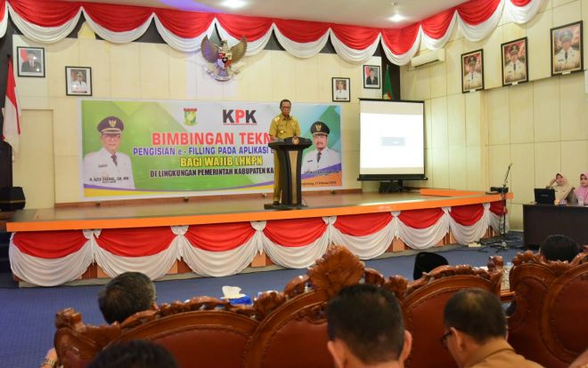 Bupati Kampar Dukung KPK RI Percepat Pelaporan e - LHKPN di Kampar