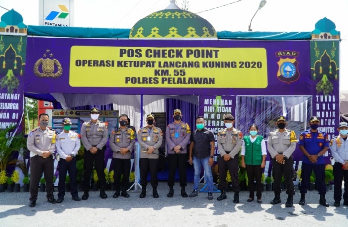 Kapolres Pelalawan Cek Pos Pam Check Point