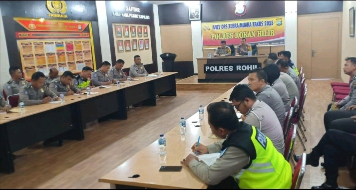 9 Hari Operasi Zebra Berjalan,  Kabag Ops Polres Rohil Adakan Analisa Dan Evaluasi