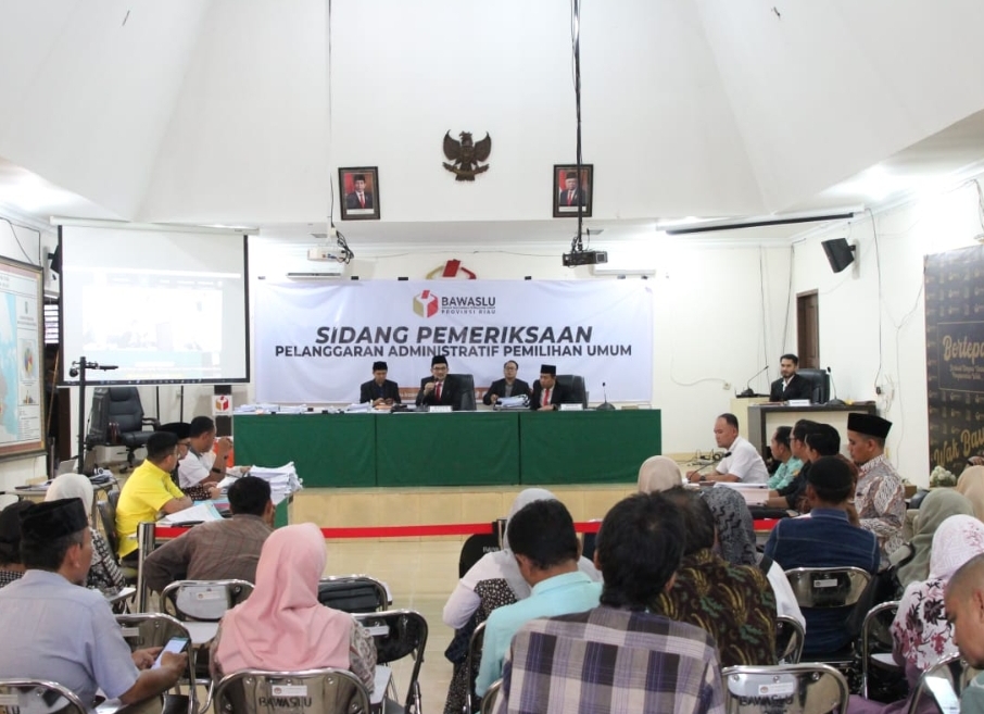 Bawaslu Riau Gelar Tiga Sidang Dugaan Pelanggaran Administrasi Pemilu