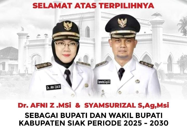 Pasangan Afni Zulkifli - Syamsurizal Menang di PSU Pilkada Siak