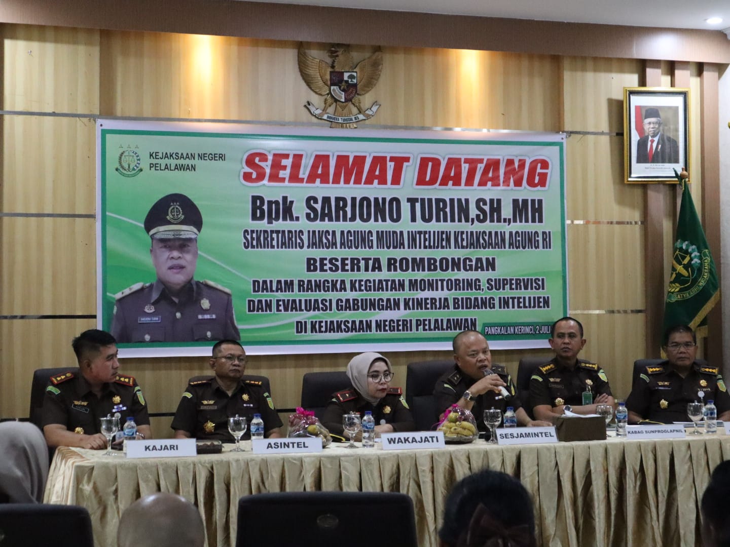Sekretaris JAM Intelijen Kejagung Sambangi Kejari Pelalawan