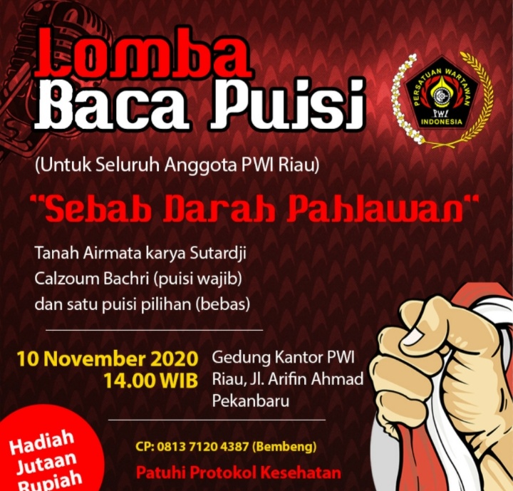 Wartawan Riau Berlomba Baca Puisi