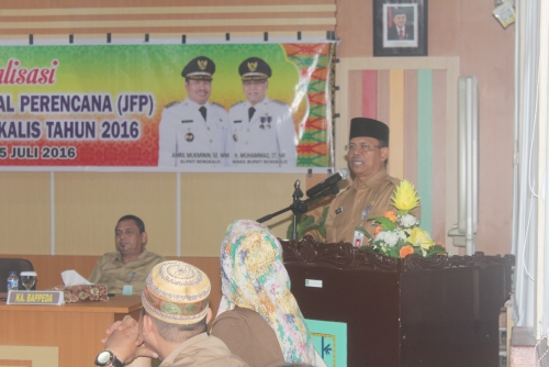 Buka Sosialisasi JFP, Plt Sekda Bengkalis: Perencana Otak Keberlangsung Pembangunan