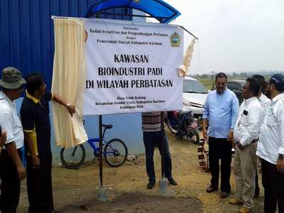 Resmikan Kawasan Bio Industri Padi, Pusat Perhatikan Pangan Karimun
