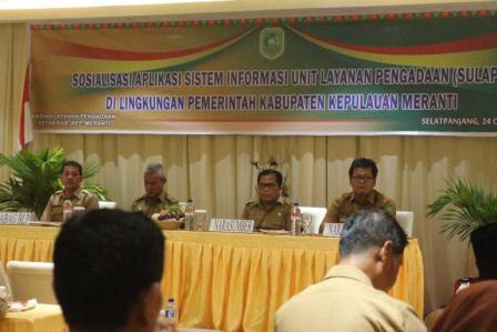 Tingkatkan pelayanan Barang dan Jasa pemerintah, BLP Meranti sosialisasikan Aplikasi SULAP