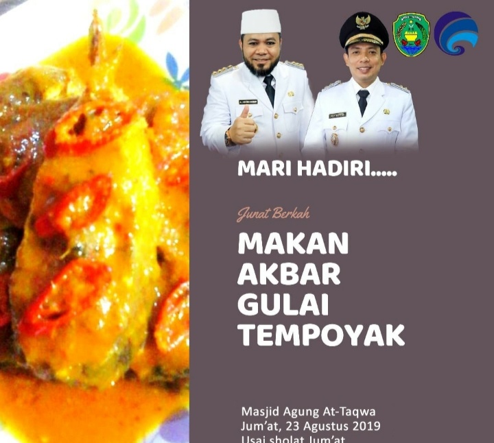 Hari Ini Walikota Bengkulu Ajak Masyarakat Makan Akbar Gulai Ikan Tempoyak Usai Sholat Jumat.