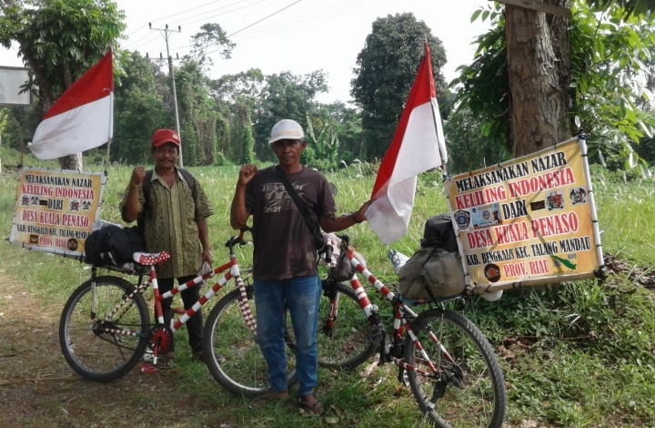 Anaknya Sembuh Dari Sakit, Warga Bengkalis Tiba di Lubuk Lingga Untuk Keliling Indonesia