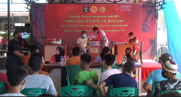 Warga Binaan Lapas Kelas IIA Bagansiapiapi Mulai Jalani Vaksinasi Booster