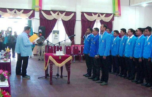 Hadiri Pelantikan KNP Rohil, Bupati Ajak Pemuda Membangun Daerah