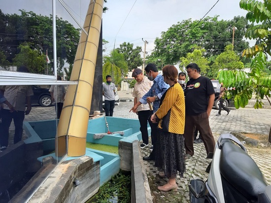 Tinjau PWI Riau, Kadiskanlut : Kolam PWI Riau Cocoknya Budidaya Ikan Patin atau Lele