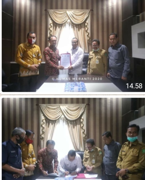 Bupati Meranti Teken MoU Dukungan Penyelenggaraan Pilkada Dengan KPU Meranti, Sempat Lakukan Coklit