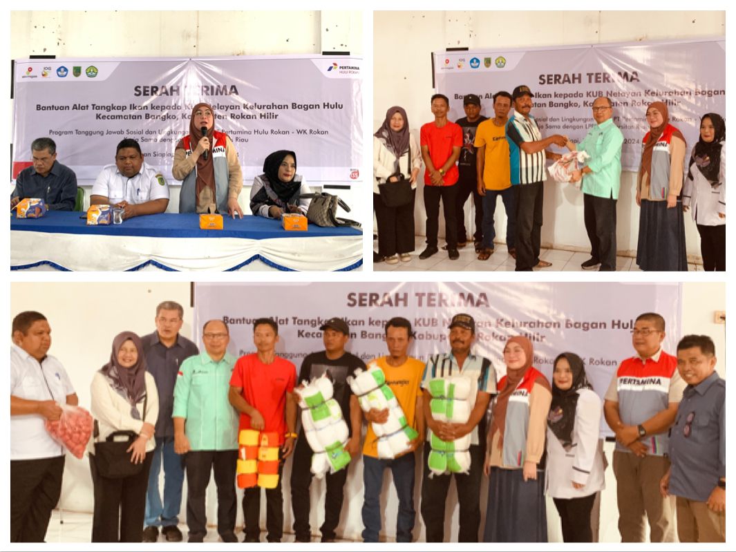 PT PHR dan Faperika UNRI Bantu Jaring Bernilai Ratusan  Juta untuk 40 Nelayan Bagan Hulu