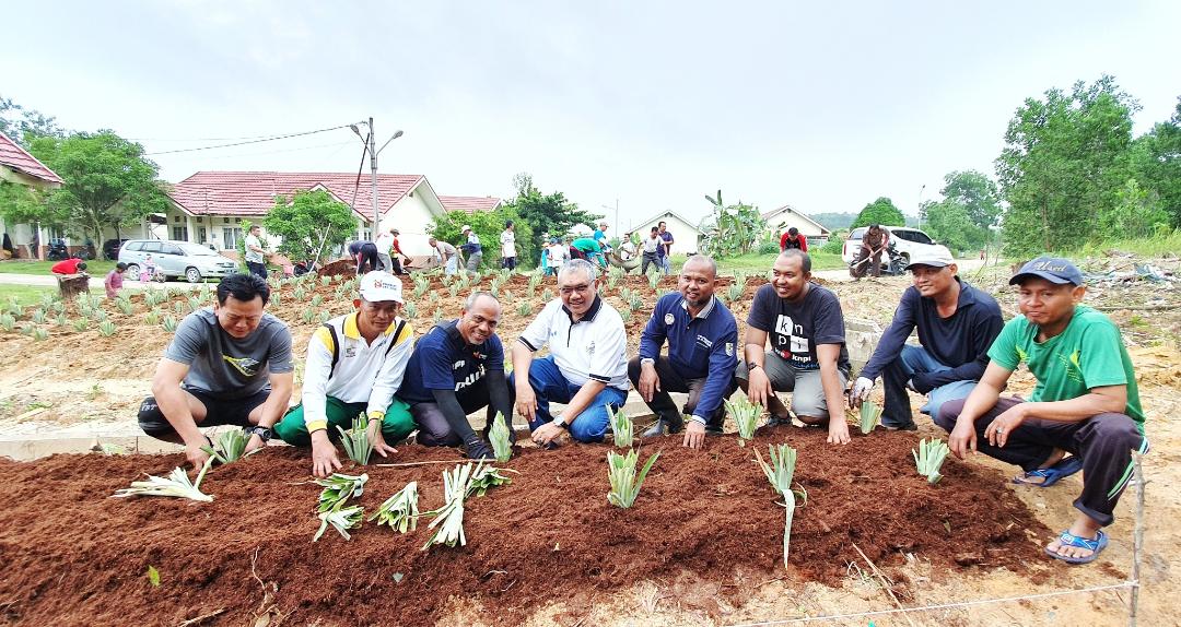 Karyawan dan Warga Riau Kompleks Manfaatkan Lahan Tidur Berkebun