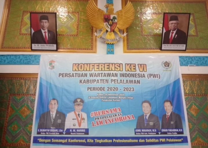 Disiarkan Langsung di Channel You Tube, PWI Pelalawan Gelar Konferensi ke VI