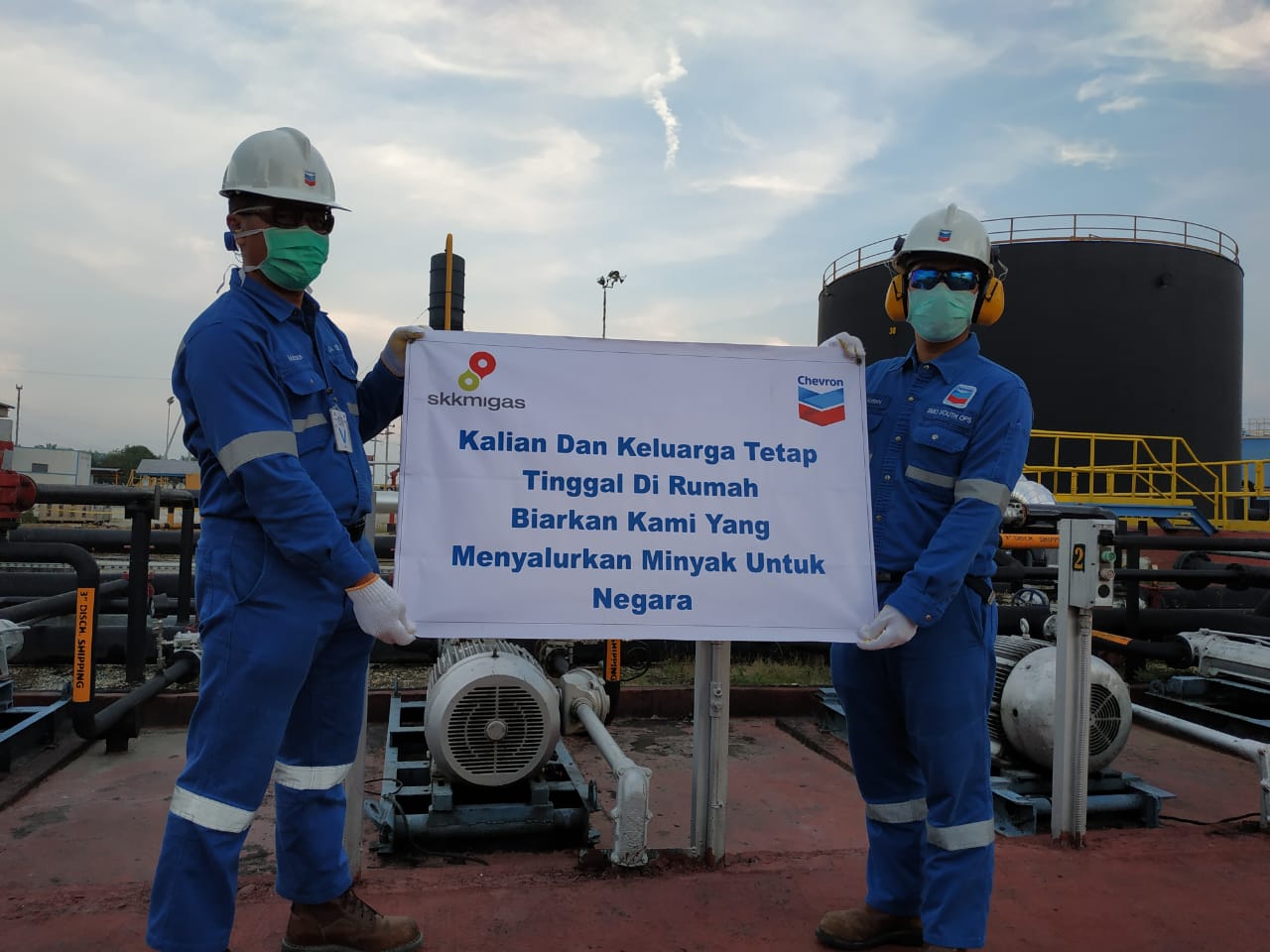 Chevron Bantu APD ke Pemprov Riau