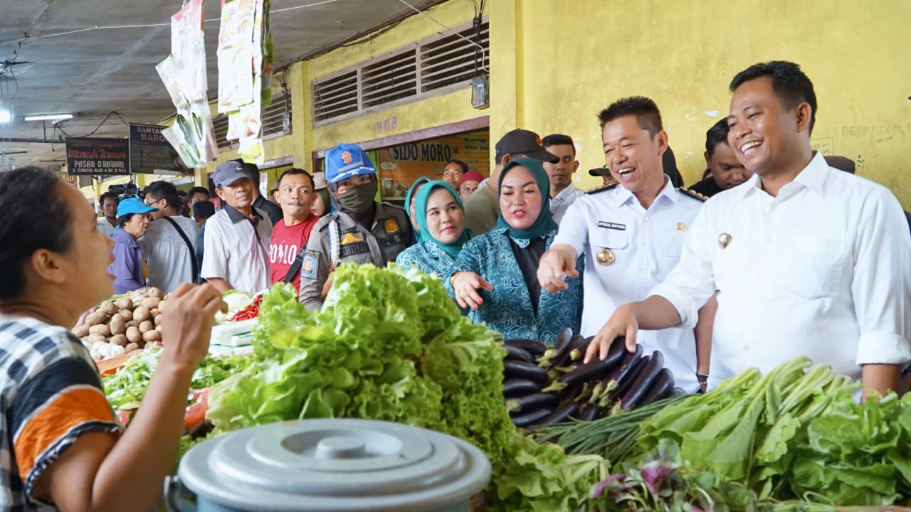 Bupati Bersama Forkopimda Cek  Kestabilan Harga di Pasar Datuk Rubiah Rohil