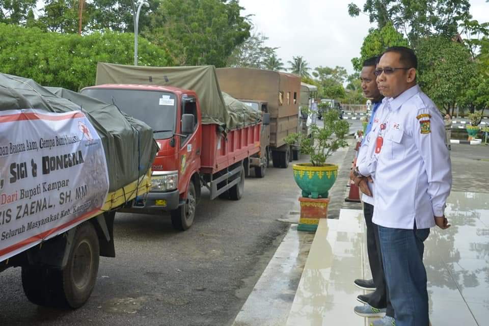 Bupati Kampar Salurkan Bantuan Bagi Korban Bencana di Palu, Sigi dan Donggala