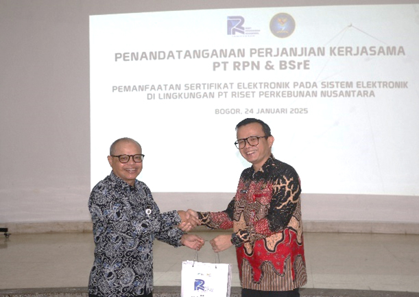 PT Riset Perkebunan Nusantara Jalin Kerja Sama Strategis Dengan Balai Besar Sertifikasi Elektronik-BSSN 