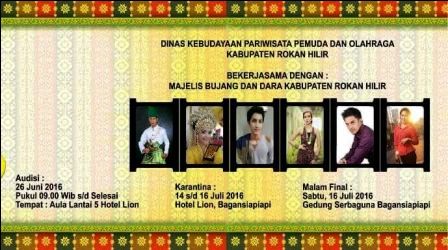 Untuk Putra-Putri Rohil Segera Medaftar, Disbudparpora Gelar Audisi Bujang Dara