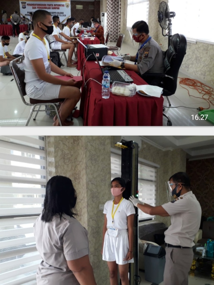 969 Calon Bintara Polri T.A 2020 Laksanakan Pemeriksaan Administrasi Awal.